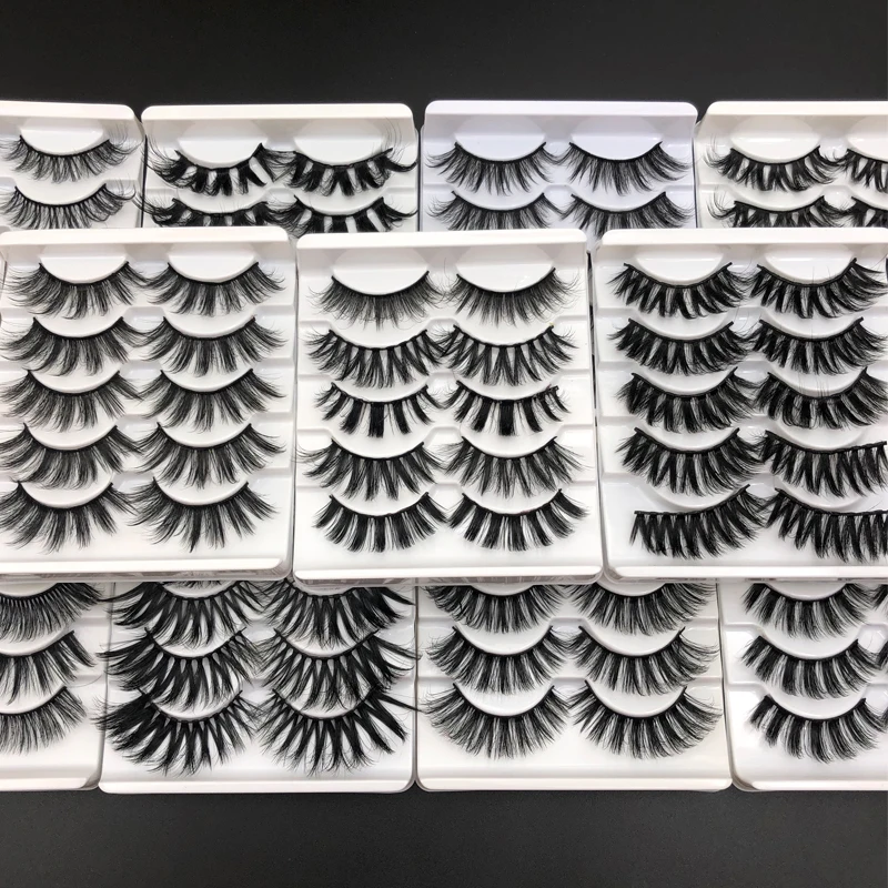 5 пар faux 3d норковые wimpers pluizige piekerige valse natuurlijke lange wimper extension make handgemaakte fake lash|Накладные