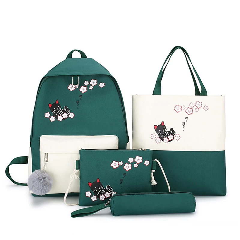 4 комплекта школьные сумки для девочек подростков рюкзак школы женские