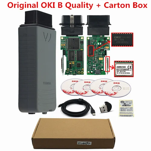 5054a OKI полный чип Keygen 5054A Bluetooth AMB2300 ODIS V5.1.3 5054A Поддержка UDS протокол OBD2 диагностический инструмент - Цвет: OriginalB OKI Carton