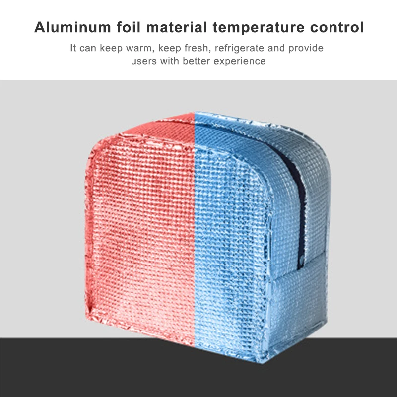 

1pcs Fresh Cooler Bags Waterproof Nylon Lunch Box Portable Zipper Thermal Oxford Lunch Bags For Women Convenient Tote Food Bags
