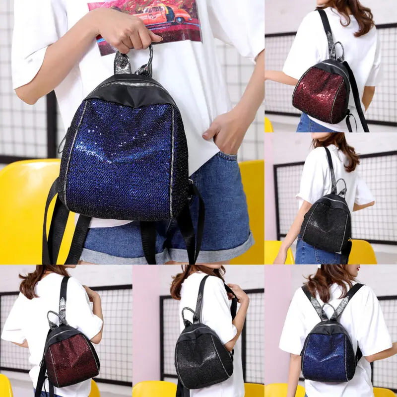 Новый рюкзак с блестками мини школьная сумка на плечо дорожная уличная рюкзаки