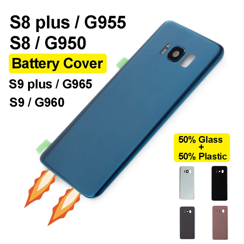 Задняя крышка батарейного отсека заднее стекло для Samsung Galaxy S8 S9 Plus Крышка корпуса
