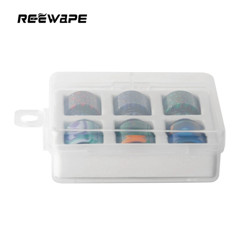 

6 In 1 Resin Cigarette Holder Set Drip Tip Epoxy Resin 810 Mouthpiece For Atomizer RDA RTA Tank E Cigarettes Vape Accessories