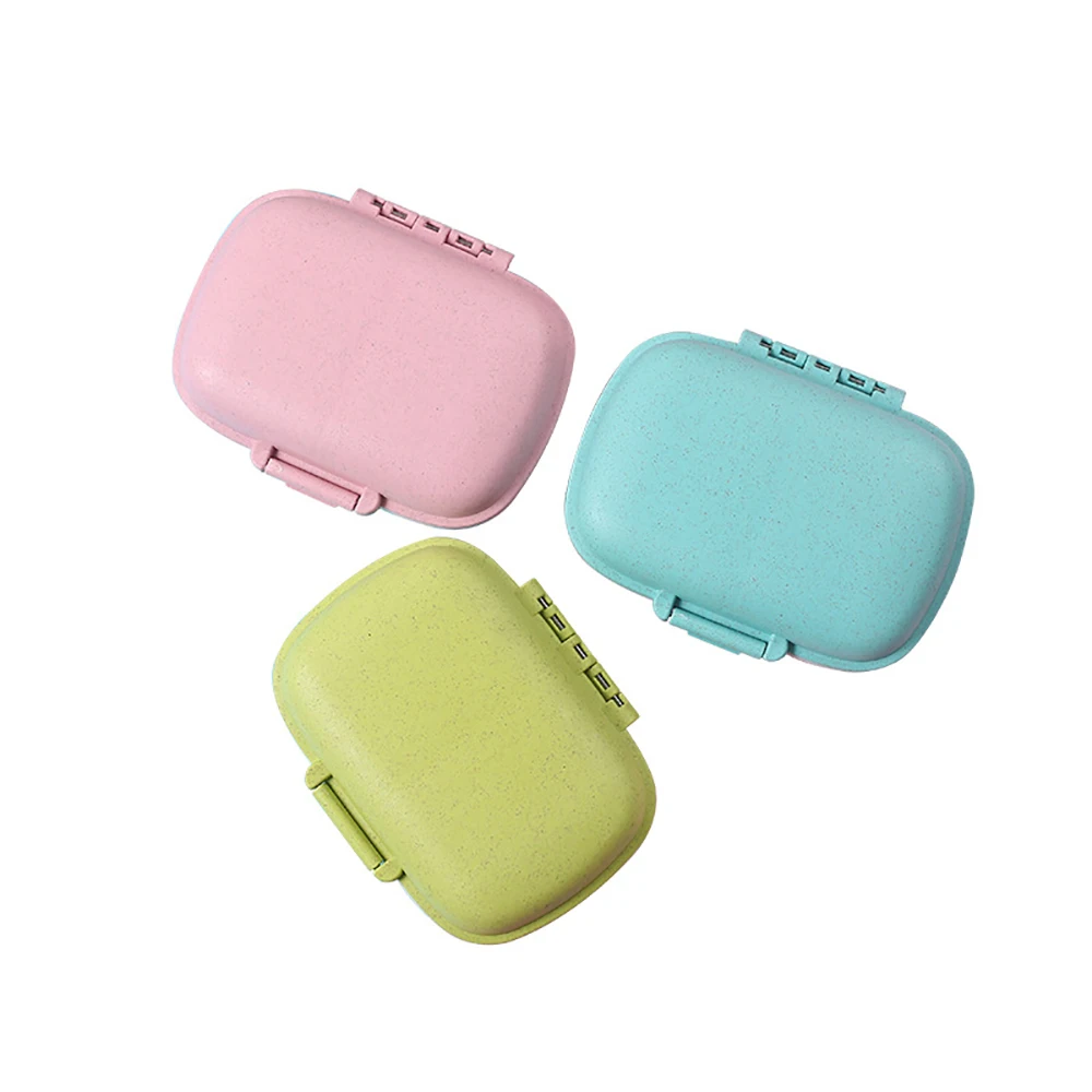 8 ячеек коробка для таблеток держатель лекарств пшеничной соломы бутылка печени