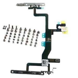 mobile phone parts for iphone 6s power volume switch button flex cable with bracket full set screws free global shipping