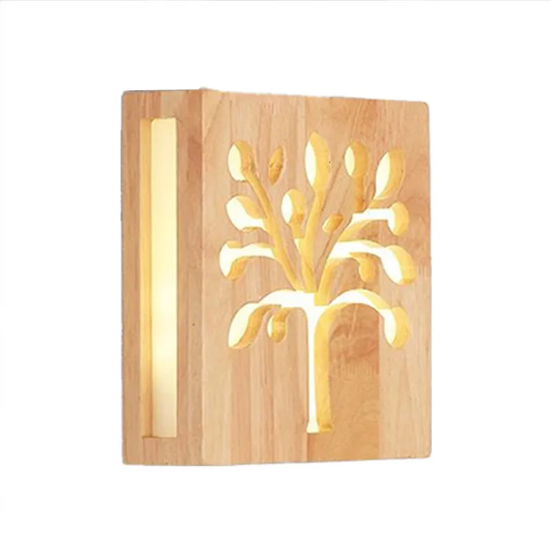 Деревянный настенный светильник s прикроватный для спальни бра кухни ресторана