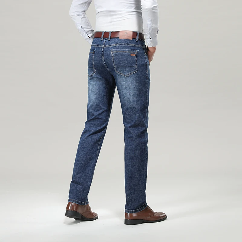 Брюки мужские джинсовые прямые брюки из денима в деловом стиле Повседневная