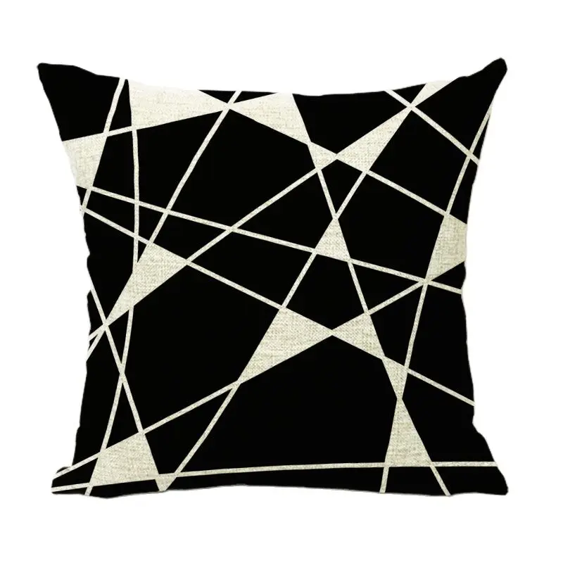 Автомобильные чехлы желтые и черные геометрические хлопковые Almofadas Fundas 45 см x 30 * 50