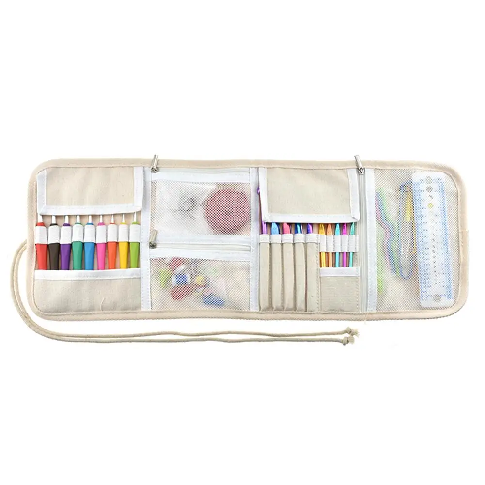 Сумка для вязания крючком чехол сумка хранения на молнии органайзер инструменты