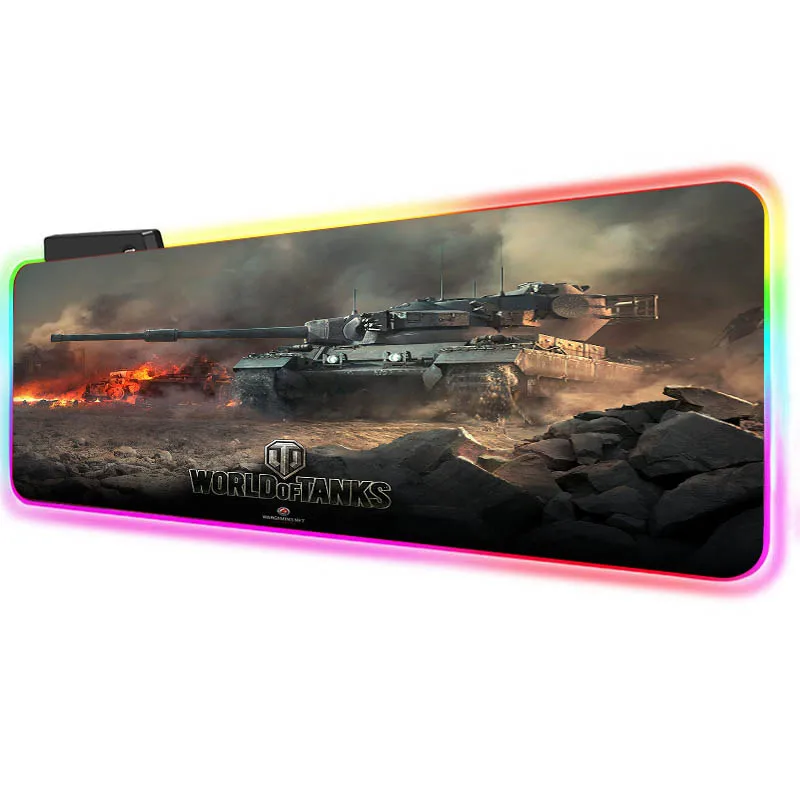 XGZ World of Tanks RGB большой игровые компьютерные наушники USB проводной светодиодный