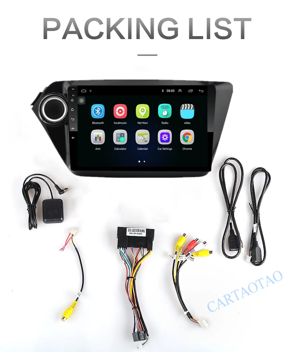 2 din Android 8,1 GO для hyundai KIA RIO 3& 4 2011 2012 2013 Автомагнитола мультимедийный плеер 2G+ 32G автомобильное радио