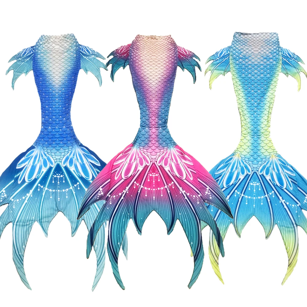 2020 Детские Взрослые плавательные одеяло хвост русалки роскошный с Моноласты