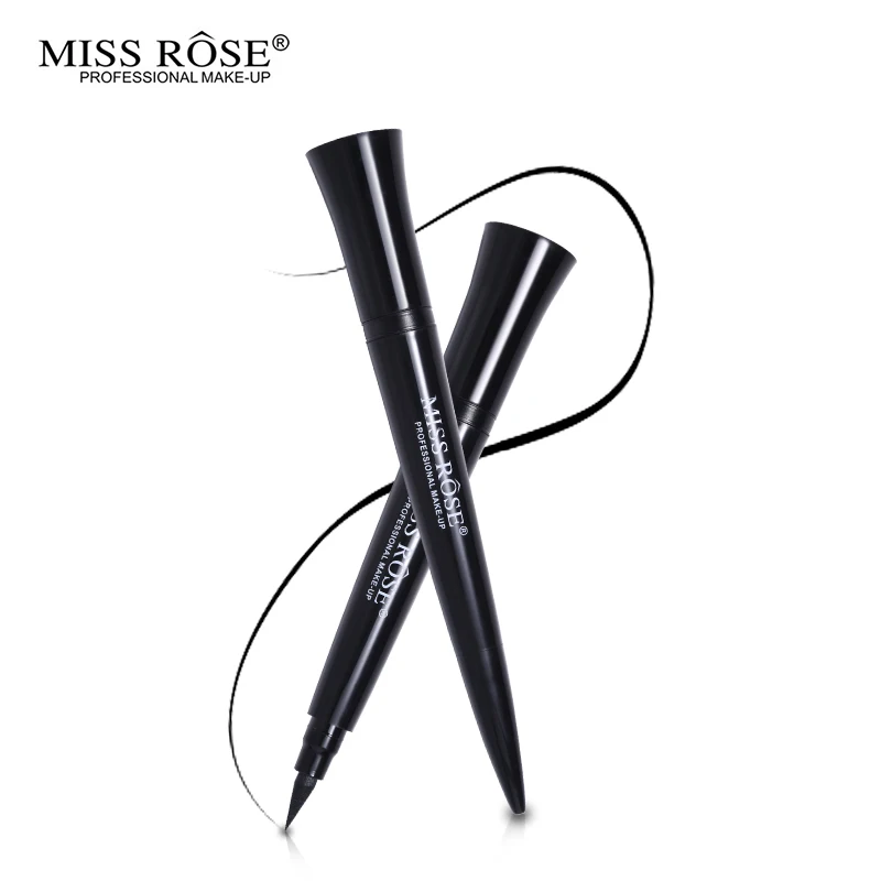 Miss Rose Ультра черный карандаш для глаз + штамп Duo жидкий подводка гель