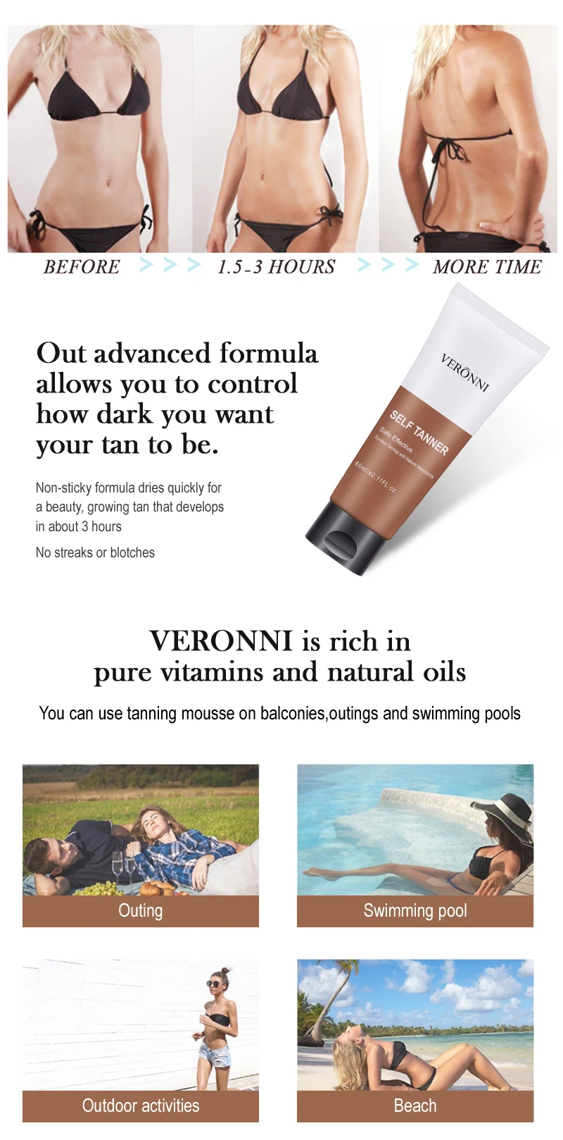 1 шт. помочь загара крем лосьон для тела бронза увлажняющий питательный кожи Само