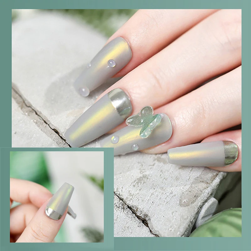 1 коробка Волшебная блестящая пудра для ногтей Аврора голографический мерцающий