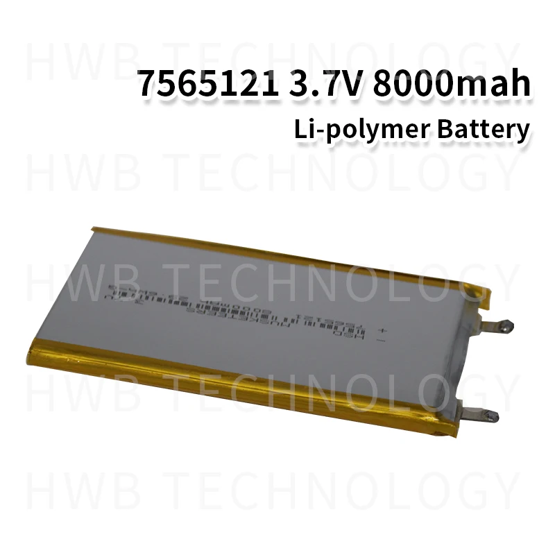 8000mAh 7565121 3,7 V литий-полимерная lipo батарея перезаряжаемая литий-ионная батарея для электронной книги gps psp DVD power bank Tablet PC