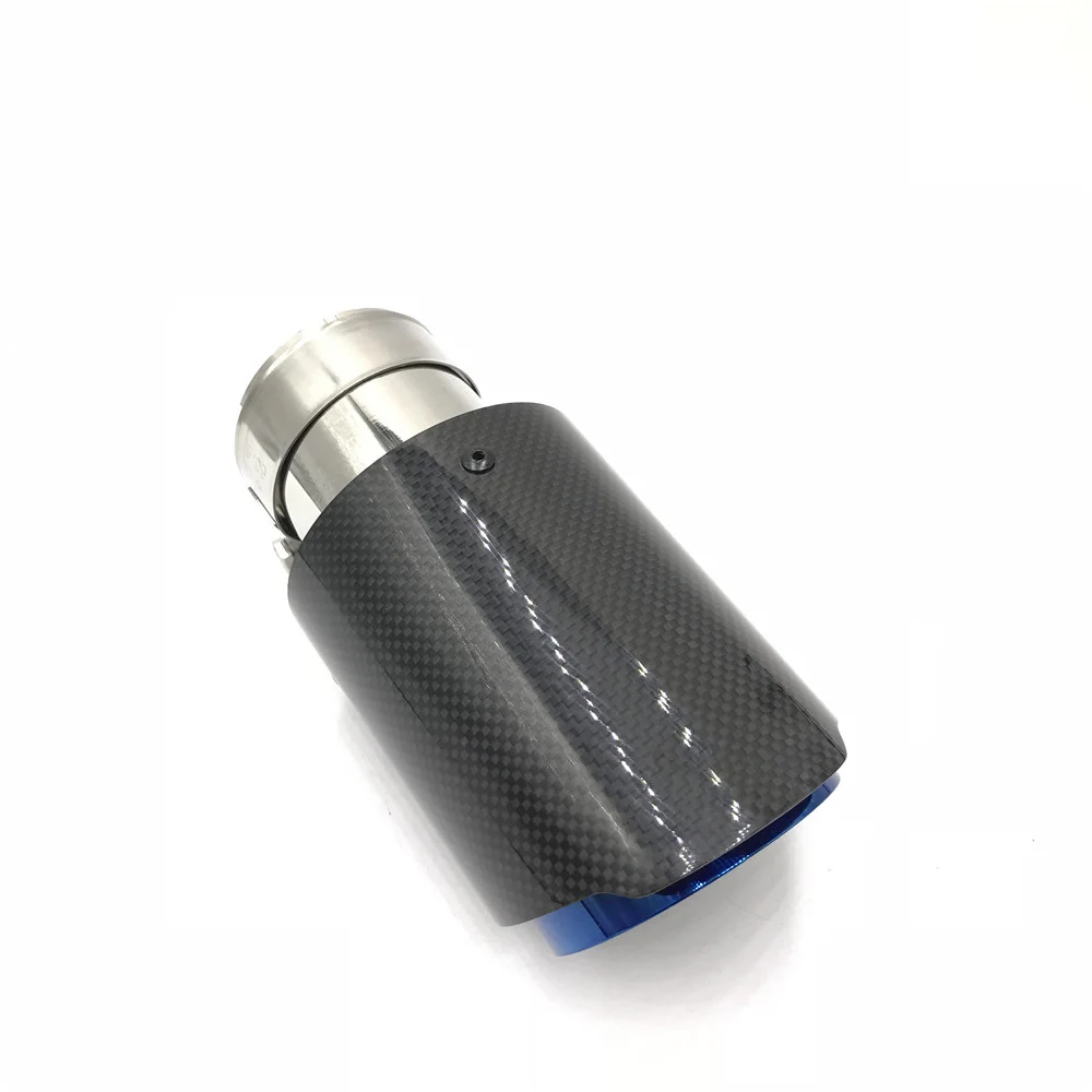 Одна штука одиночный глянцевый автомобильный глушитель из углеродного волокна