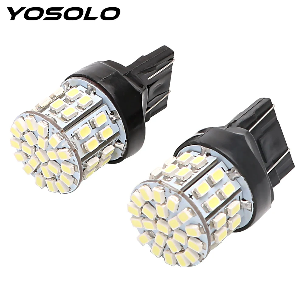 1 пара Автомобильных СВЕТОДИОДНЫХ стоп-сигналов YOSOLO W21/5W запасные фонари s 50SMD T20 7443