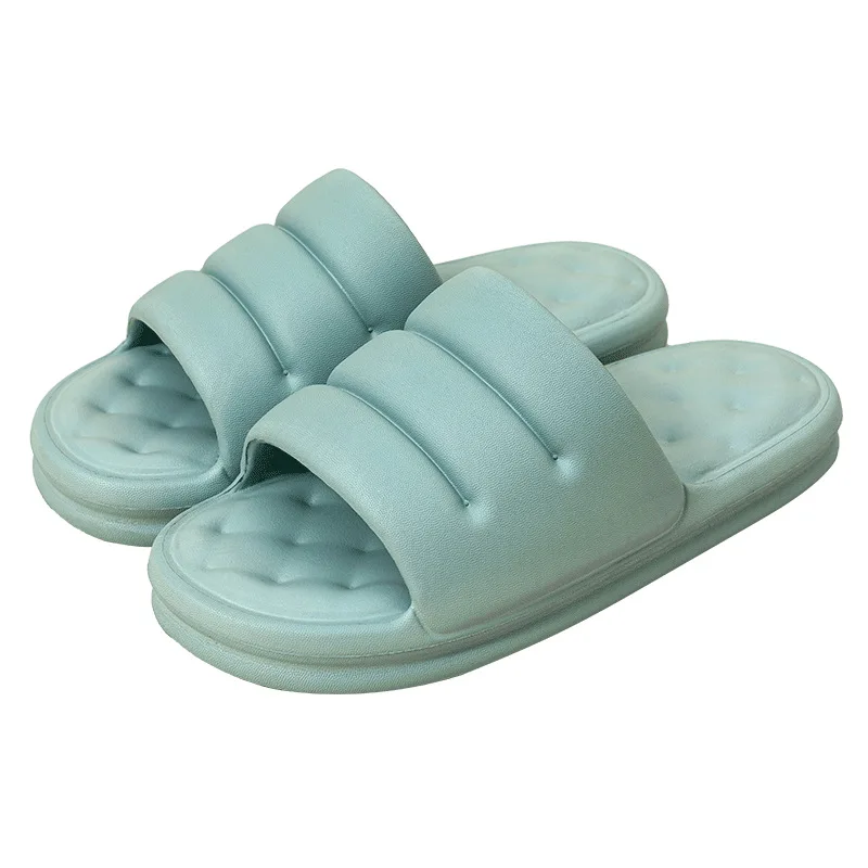 

2021New Thicker EVA Sofa Slides Thick Sole Soft Indoor Slippers Men Women Anti-slip Sandals Summer Bathroom Bath Platform Shoes
