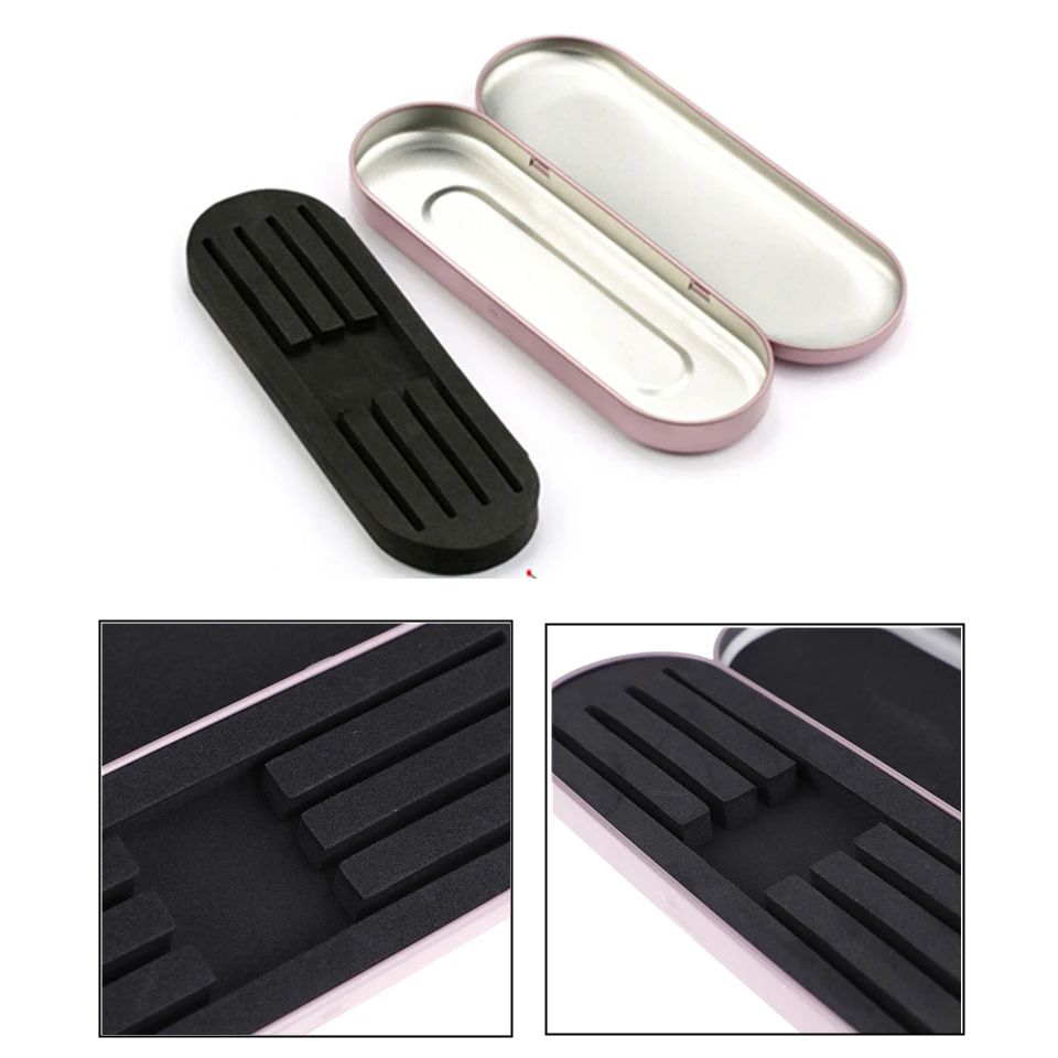 Коробка для хранения профессионального инструмента для нанесения ресниц с четырьмя ячейками.