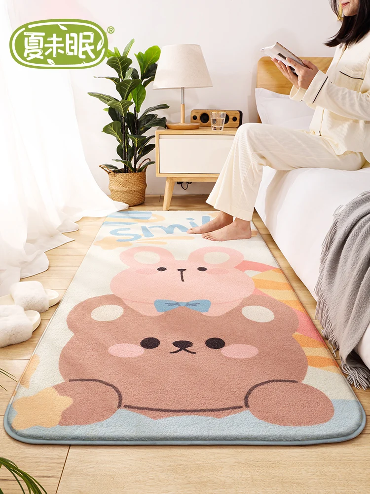 

Household bedroom carpet living room blanket sleepable sittable room bed blanket bed front mat sofa tea table bay window mat