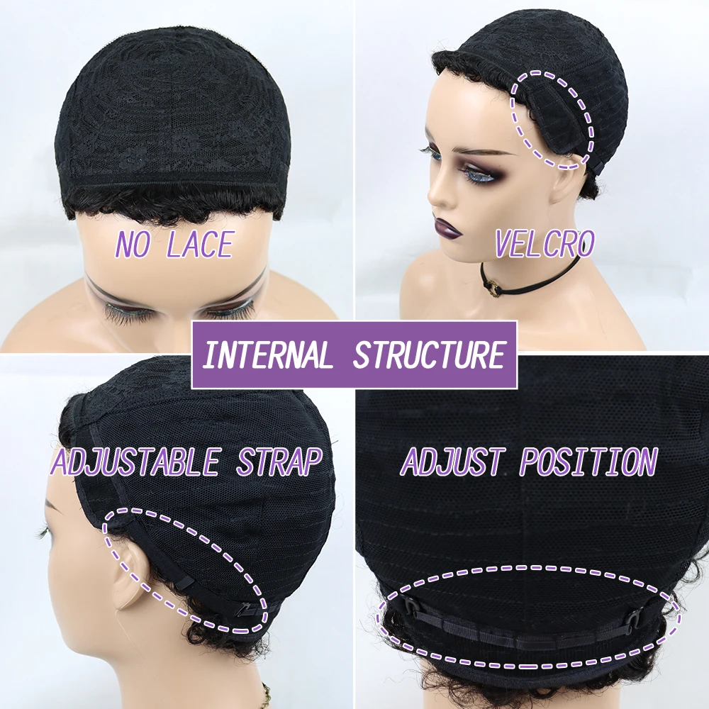 Кудрявые вьющиеся парики Короткие для черных женщин человеческие волосы