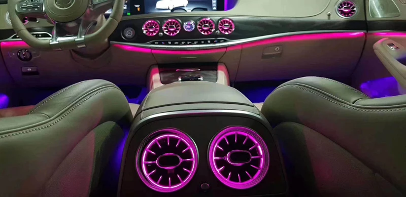 

For Mercede-Benz S-Class W222 LED Lamp Air Vent Turbine Rotating Tweeter illuminated Ambient Light Dashboard AC Condition