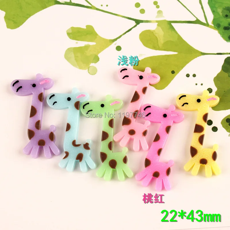 Resin Charms for Slime Cartoon 43mm 8pcs Flatback Cabochon Phone case Lovely Giraffe Kids Diy | Украшения и аксессуары