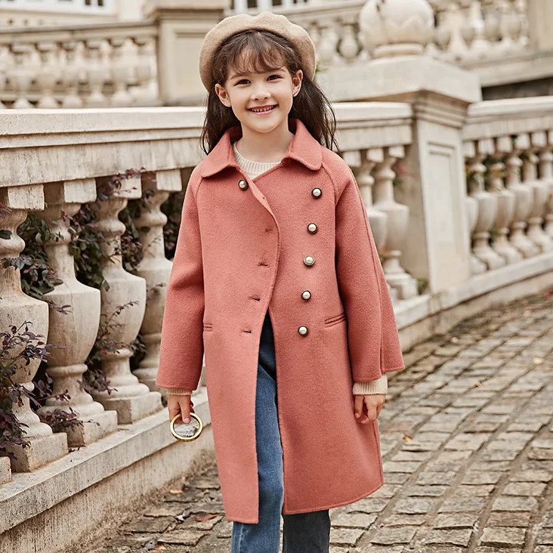 

Children's Jacket Spring and Autumn New Korean Women's Wool Coat Fashion Casual Windbreaker