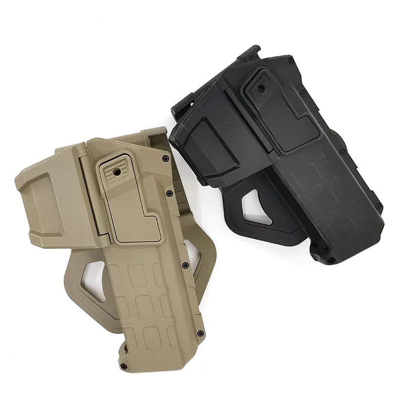 

Tactical Movable Pistol Holsters for 1911 with Flashlight or Laser Mounted Glock Series Right Hand Waist Gun Holster