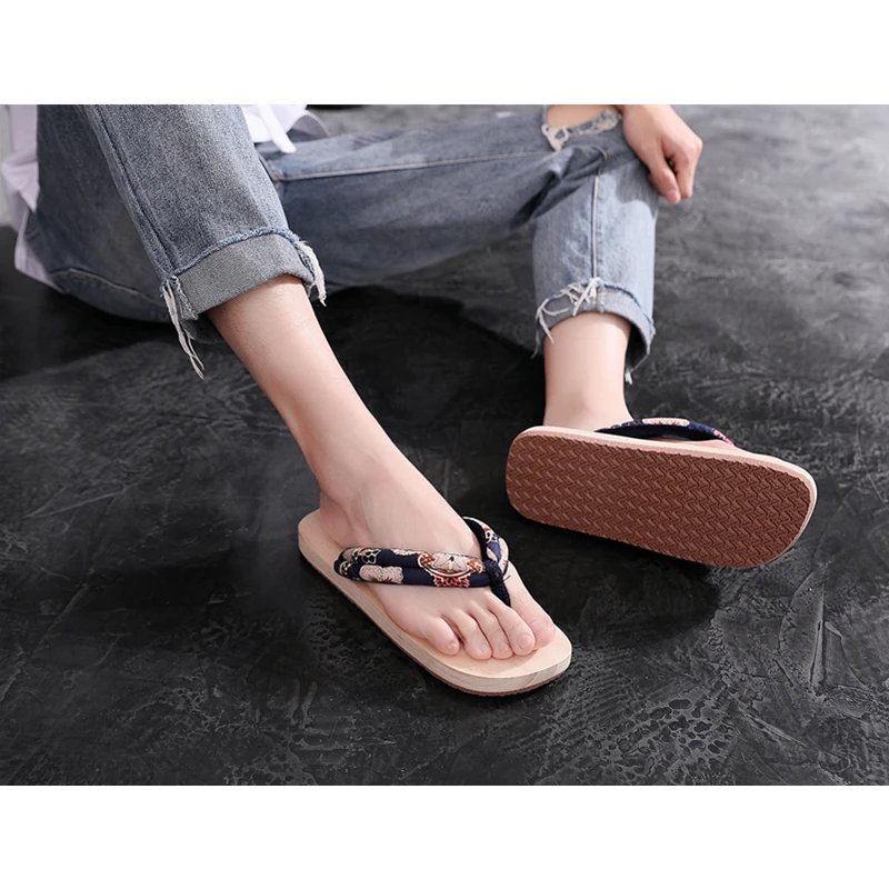 Японские домашние шлепанцы для женщин Geta традиционное кимоно из павловнии