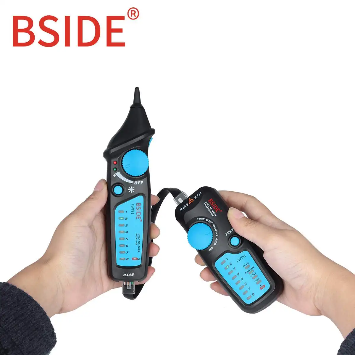 

Тестер BSIDE RJ11/RJ45, прибор для обнаружения проводки, сетевого кабеля, телефонной линии
