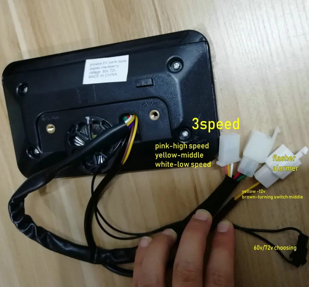 Спидометр+ 48v60v72v ЖК-дисплей+ индикатор заряда батареи/уровня Электрический скутер измеритель Мотоцикл инструмент e-bike приборная панель