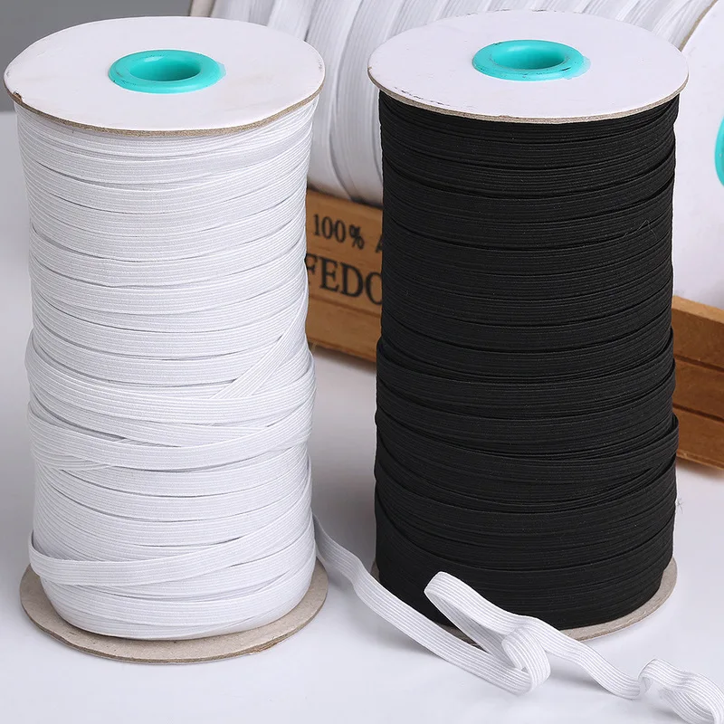 6mm White Black Elastic Bands ribbons Cord Masks Rope Clothes Garment Sewing Accessories handmade DIY Sew materials | Дом и сад