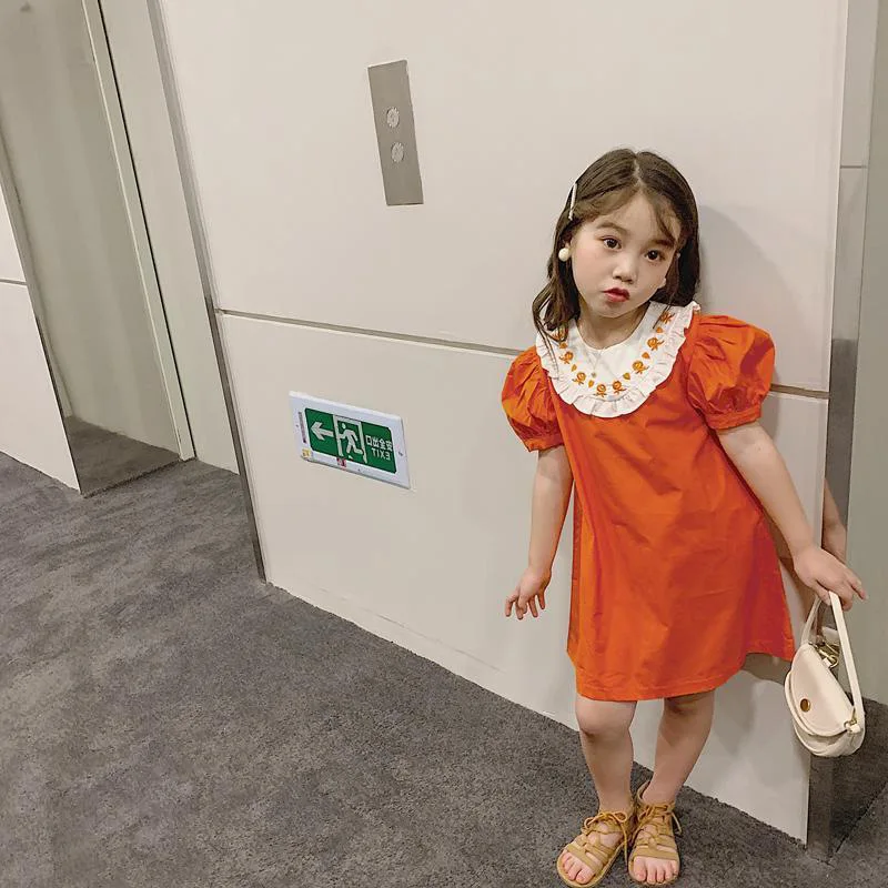 Платье для девочек детское платье с вышивкой милая детская одежда маленьких