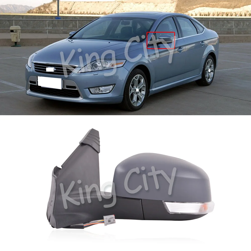 CAPQX 7/9/11 проводов для Ford Mondeo 2007-2012, внешнее зеркало заднего вида, зеркало заднего вида, светодиодный индикатор, светильник в сборе