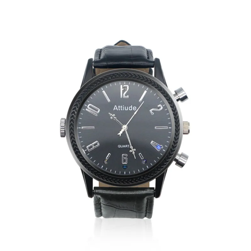 

QZT тайная видеокамера Часы беспроводные невидимые кожаные часы камера автономная запись инфракрасное ночное видение мини камера часы