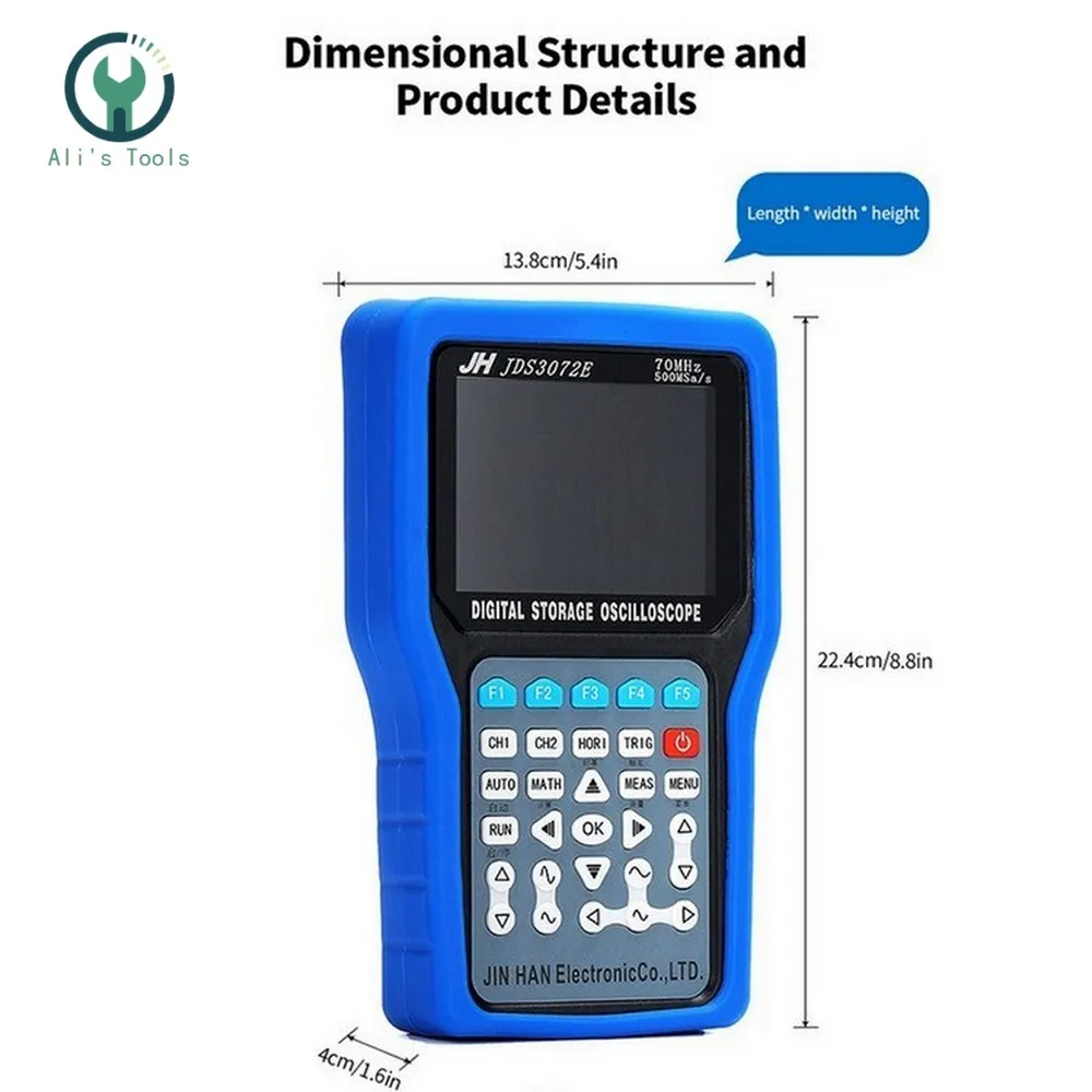 Портативный осциллограф JDS3072E JDS3082A JDS3051A цифровой прибор Jinhan для хранения данных 50