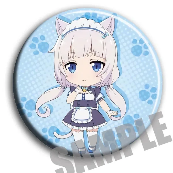 Japanese Anime NEKOPARA Chocola Vanilla Azuki Maple Cinnamon Coconut Cosplay Badge Cartoon Garniture Itabag DADGE Brooch Pin Toy images - 6