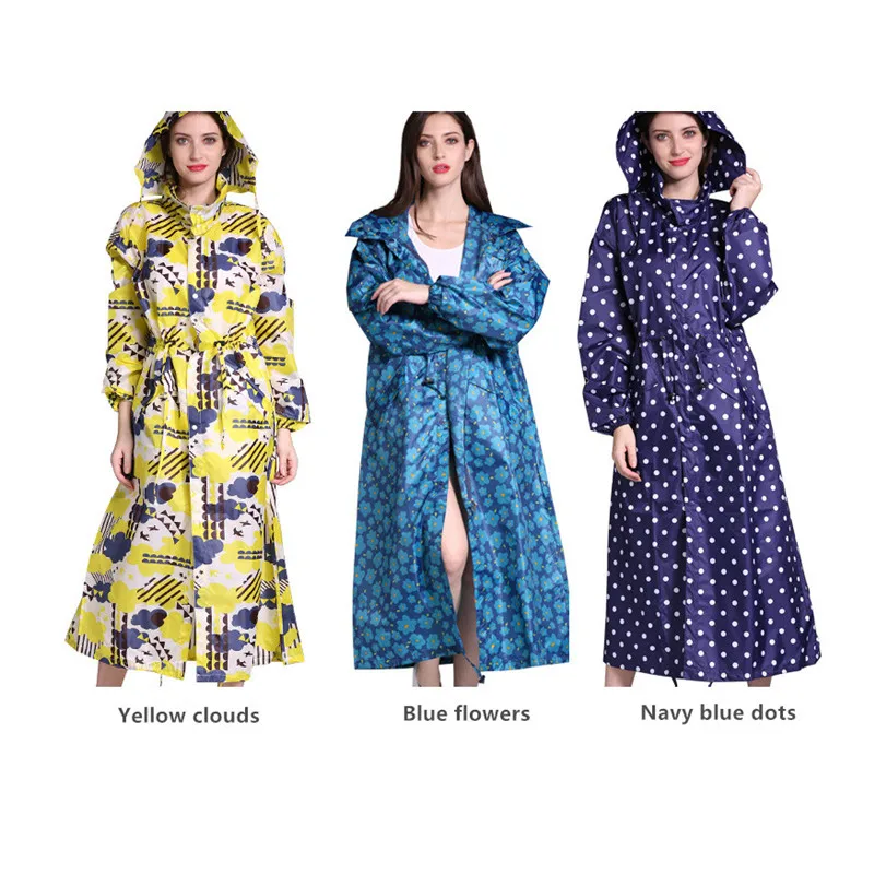 Длинный дождевик для женщин и мужчин водонепроницаемый прогулок пончо куртка Capa