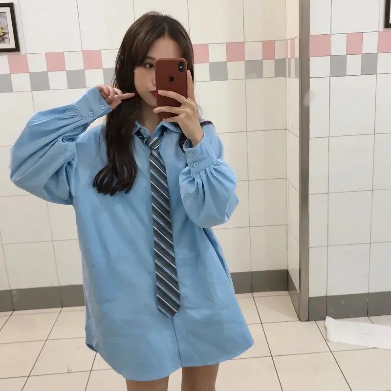 

Fashion Knitted V Neck Sweater Pullover Vest Student Korean Version Loose Check Tie Shirt Letter Vest Top Sweater Two-piece Suit