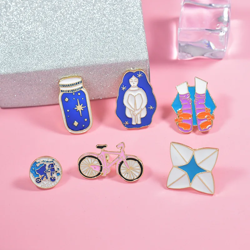 Милые Мультяшные Броши для женщин креативная красавица звезда оригами дрифт