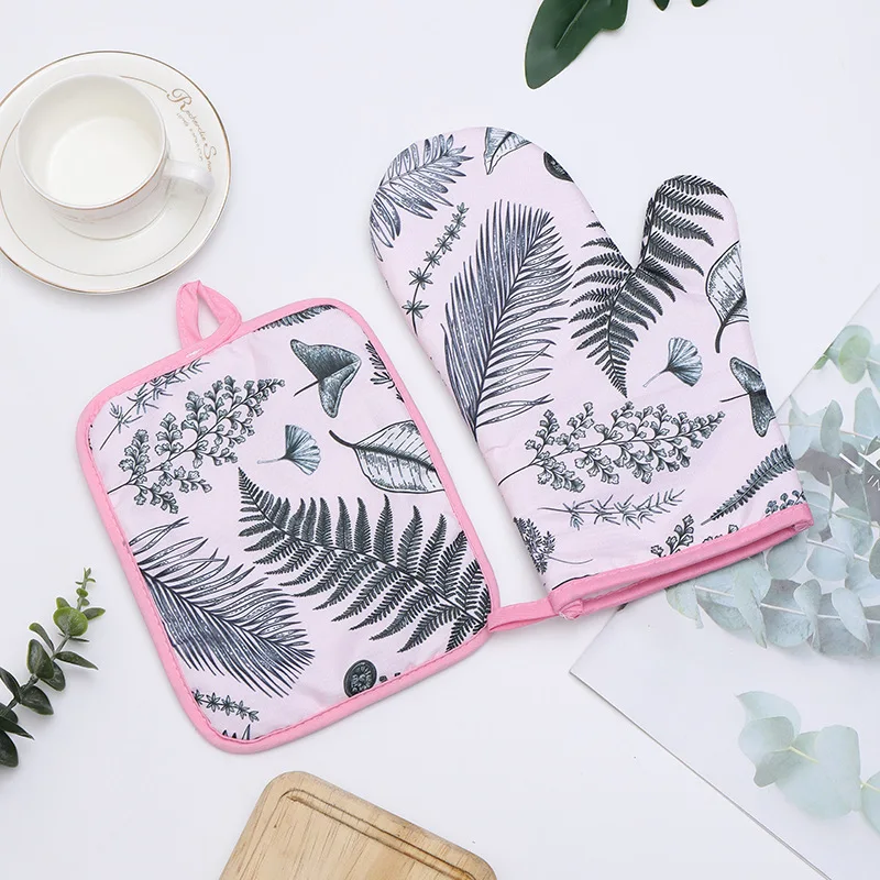 Перчатки термостойкие для микроволновки прихватки кухни утолщенные перчатки