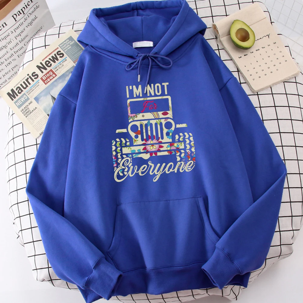 

I'm Not For Everyone Printed Women 's Hoodie Thick High Quality Tops Fleece Vintage Hoody Soft Brand 2021 Female Hoodies