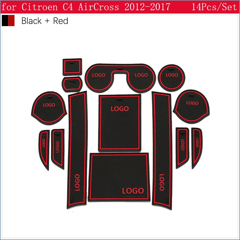 Нескользящий Резиновый коврик для ворот и чашки Citroen C4 AirCross 2012 2013 2014 2015 2016
