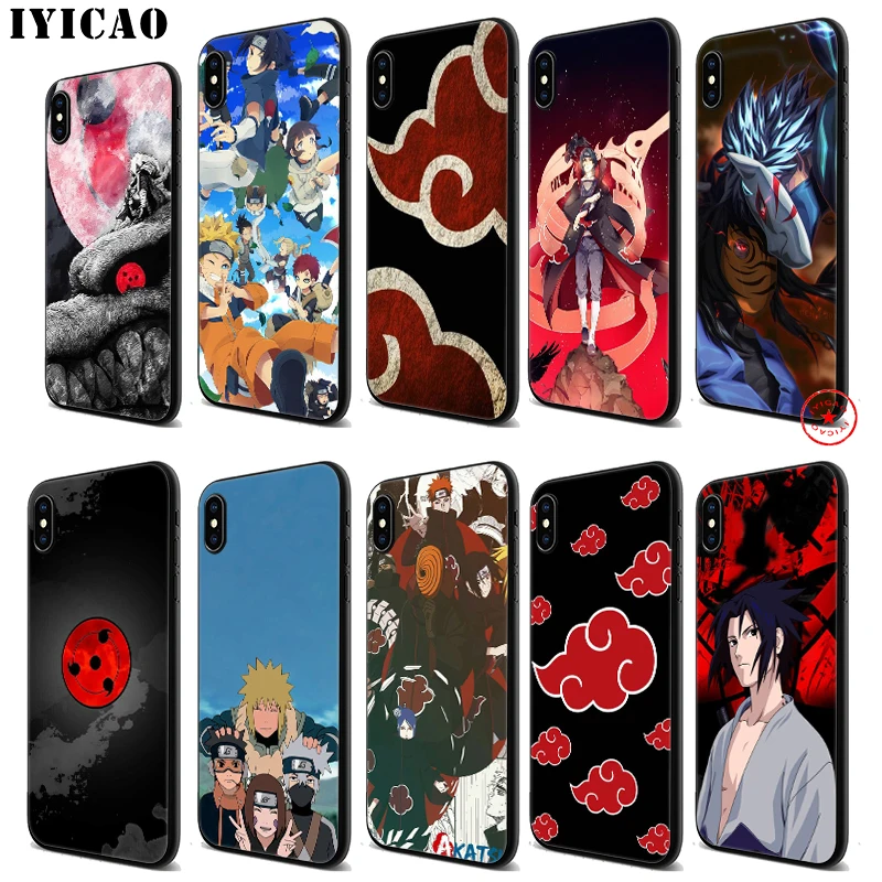 IYICAO Наруто Саске Какаши мягкий черный силиконовый чехол для iPhone 11 Pro Xr Xs Max X или 10 8