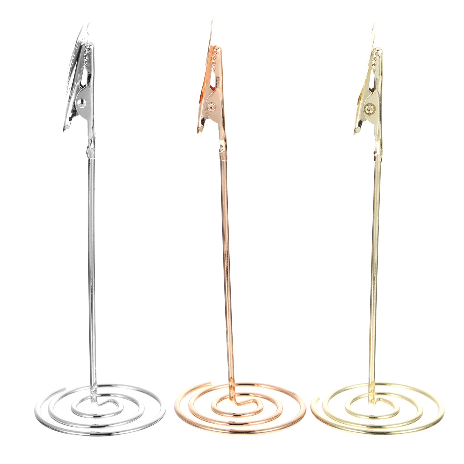 

3pcs Tabletop Cards Holder Heart Shape Photo Clips Memo Note Clamp for Home