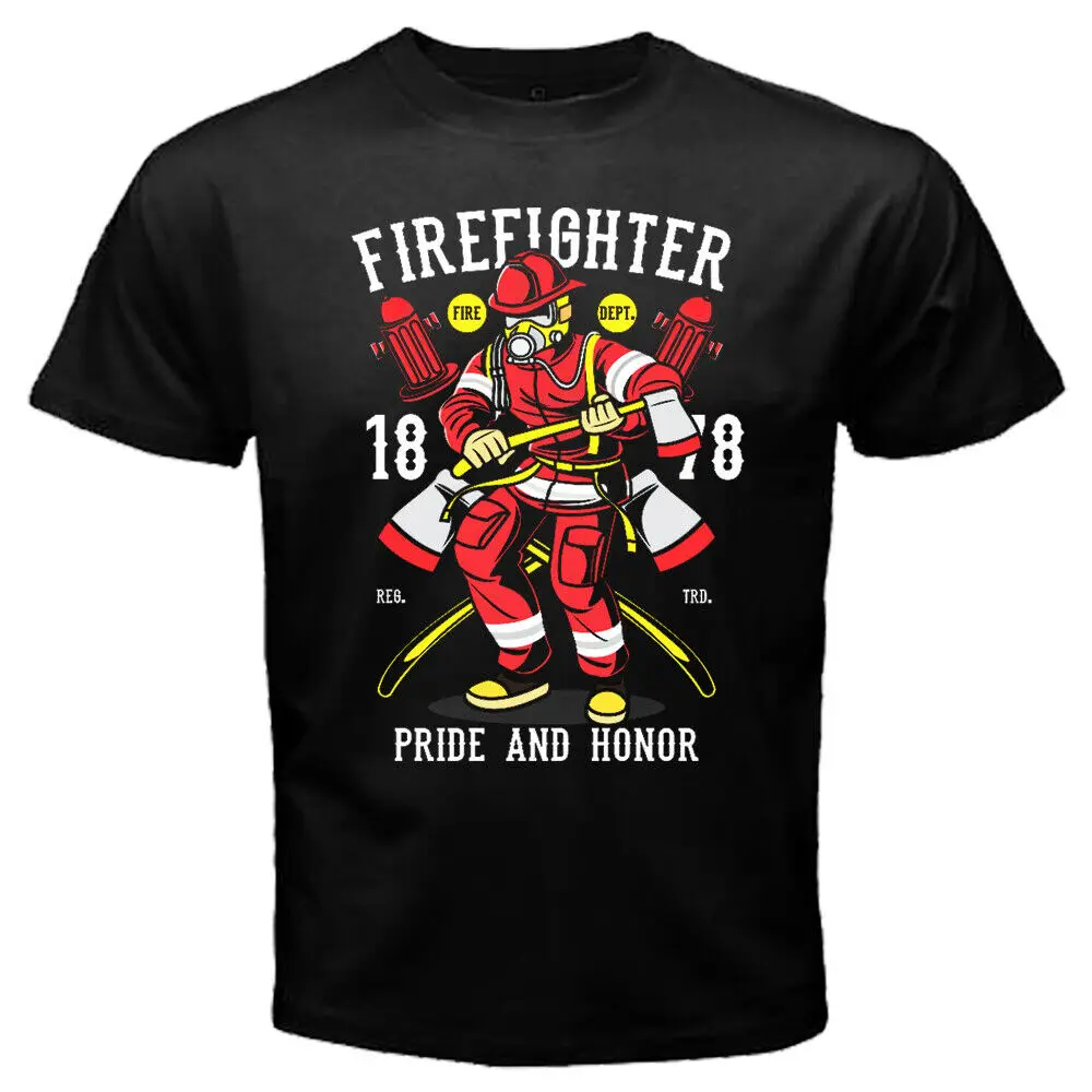 

Firefighter USA Flag American Pride Men's Tee Men T shirt size S to 3XL