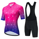 Лето 2021, новинка, Женский велосипедный комплект из Джерси для велоспорта, Женский велосипедный костюм, велосипедная быстросохнущая рубашка, одежда, шорты