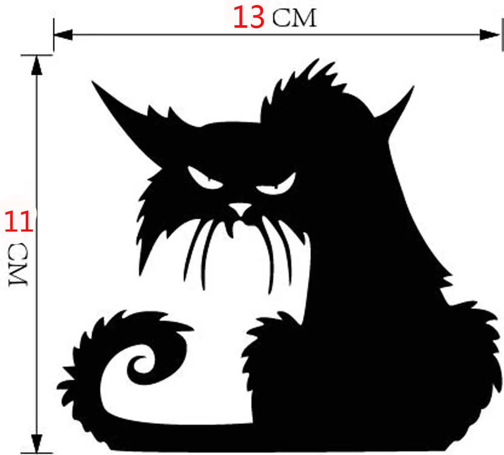 

Halloween Wall Sticker Black Cat Wall Sticker Vinyl Removable 3D Wall Sticker Halloween Black Cat Decor Decals For Walls Decal